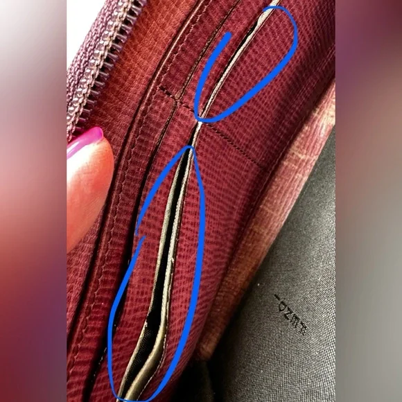 💜Purple Fendi Zucca Zip-around Wallet-interior wear - Picture 9 of 13